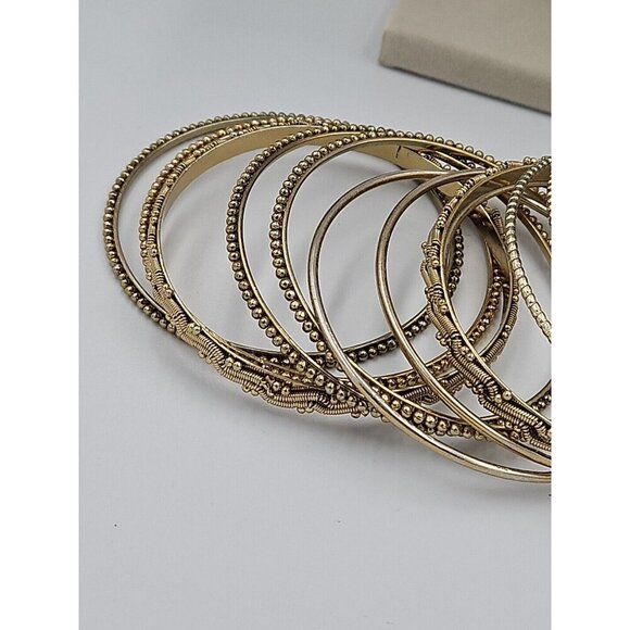 Lot‎ Of 11 Gold Tone Bangle Bracelets - Picture 3 of 5